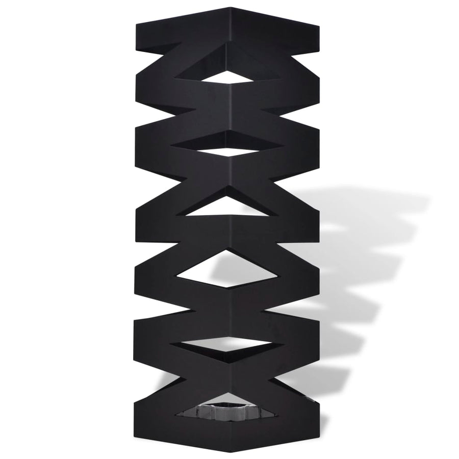 Paraplu- En Wandelstokhouder Vierkant 48,5 Cm Staal Zwart Patroon 9