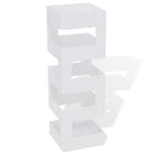 Umbrella and walking stick holder white square steel 48.5 cm