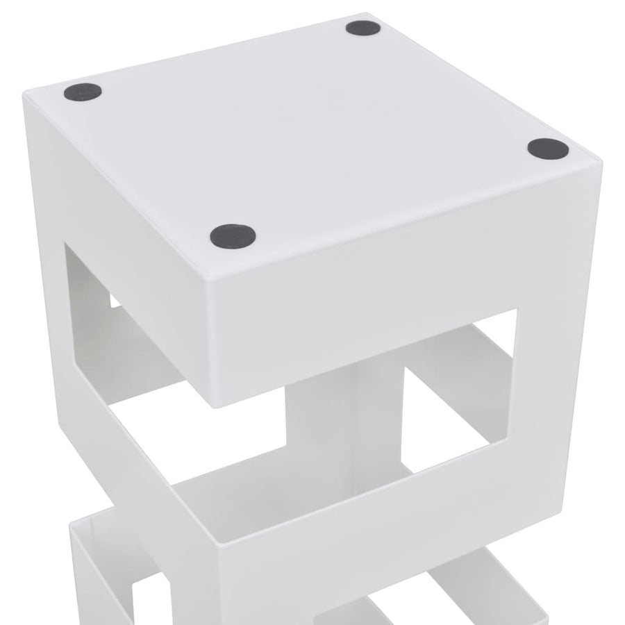 Paraplu- En Wandelstokhouder Vierkant Staal 48,5 Cm Wit Patroon 2