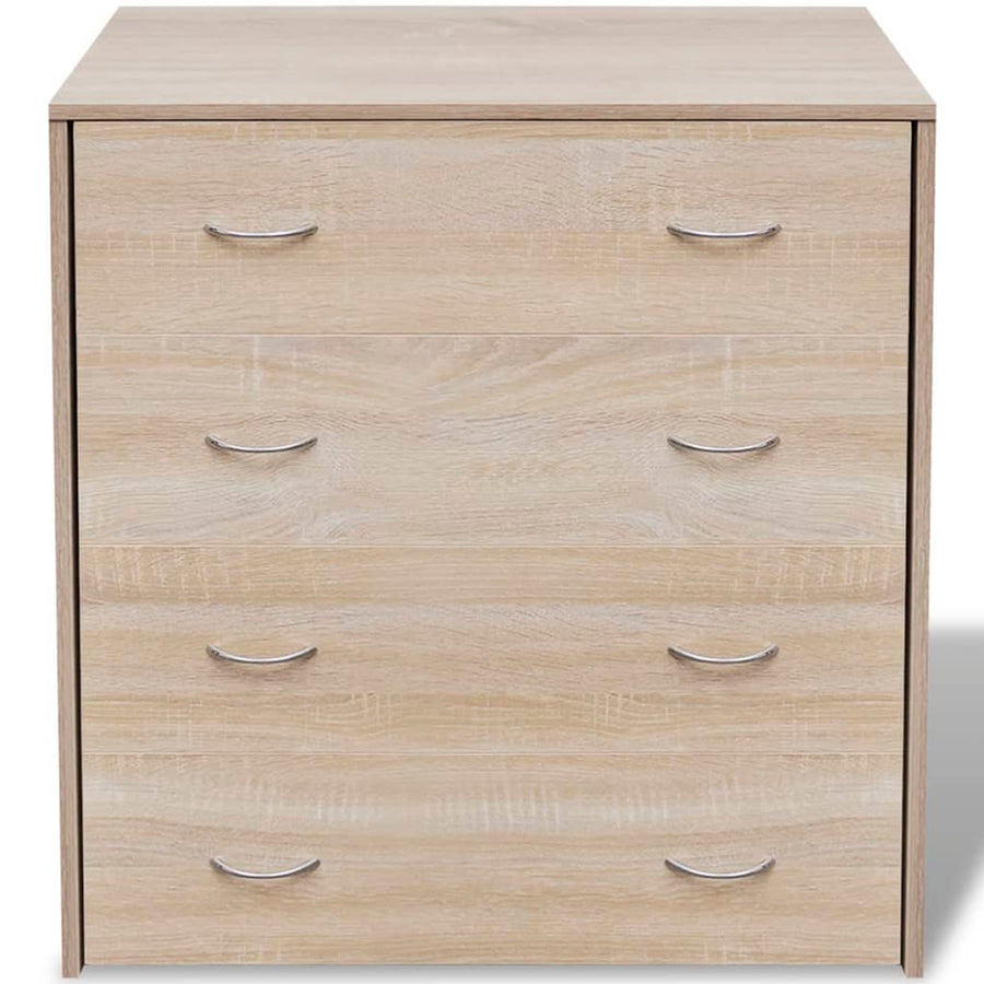 Dressoir Met 4 Lades 60X30,5X7 Cm Kleur Eiken