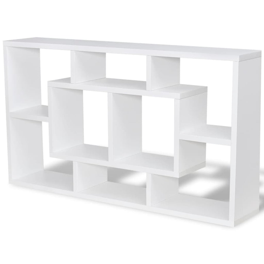Wandschap Zwevend 8 Vakken Wit