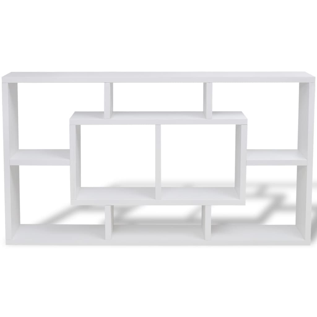 Wandschap Zwevend 8 Vakken Wit