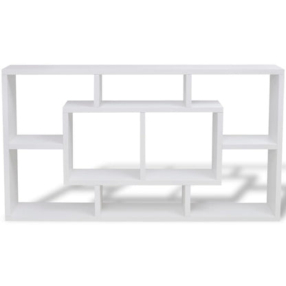 Wandschap Zwevend 8 Vakken Wit