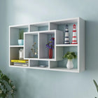 Wandschap 8 vakken wit 85x16x47,5 cm
