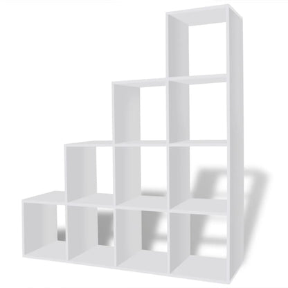 Boekenkast/presentatiemeubel trapvormig 142 cm wit