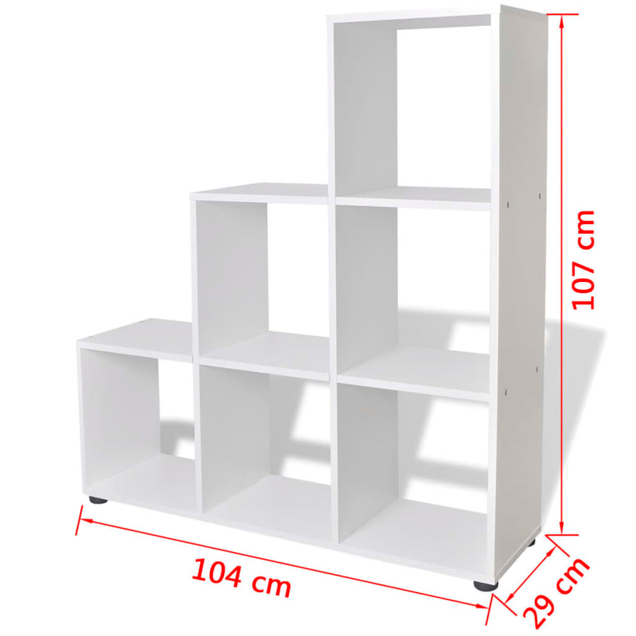 Boekenkast/Presentatiemeubel Trapvormig 07 Cm 104 x 29 x 107 cm Wit