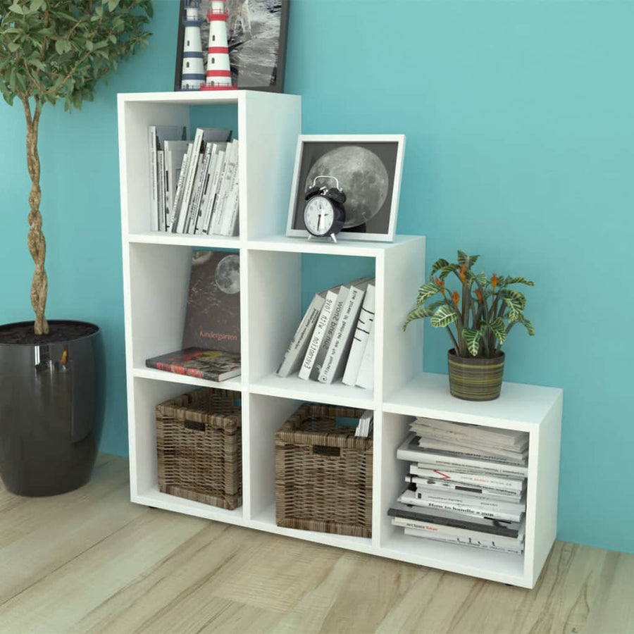 Boekenkast/Presentatiemeubel Trapvormig 07 Cm 104 x 29 x 107 cm Wit