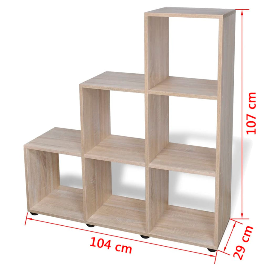 Boekenkast/Presentatiemeubel Trapvormig 07 Cm Kleur 104 x 29 x 107 cm Eiken
