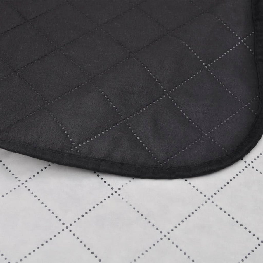 Bedsprei Gewatteerd Dubbelzijdig 230X260 Cm Zwart/Wit 230 x 260 cm Zwart en wit