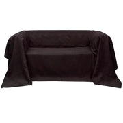 Bankhoes microsuede 140x210 cm bruin
