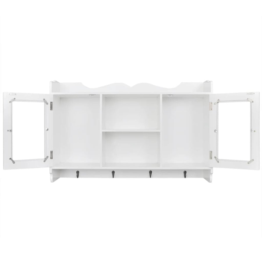 Wandschap Voor Boeken/Dvd's Mdf Wit