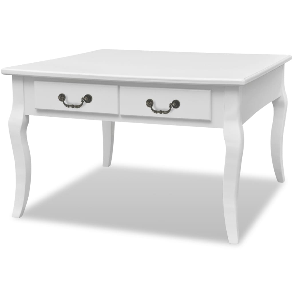 Salontafel Met 4 Lades Wit