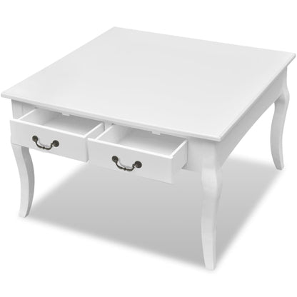 Salontafel Met 4 Lades Wit