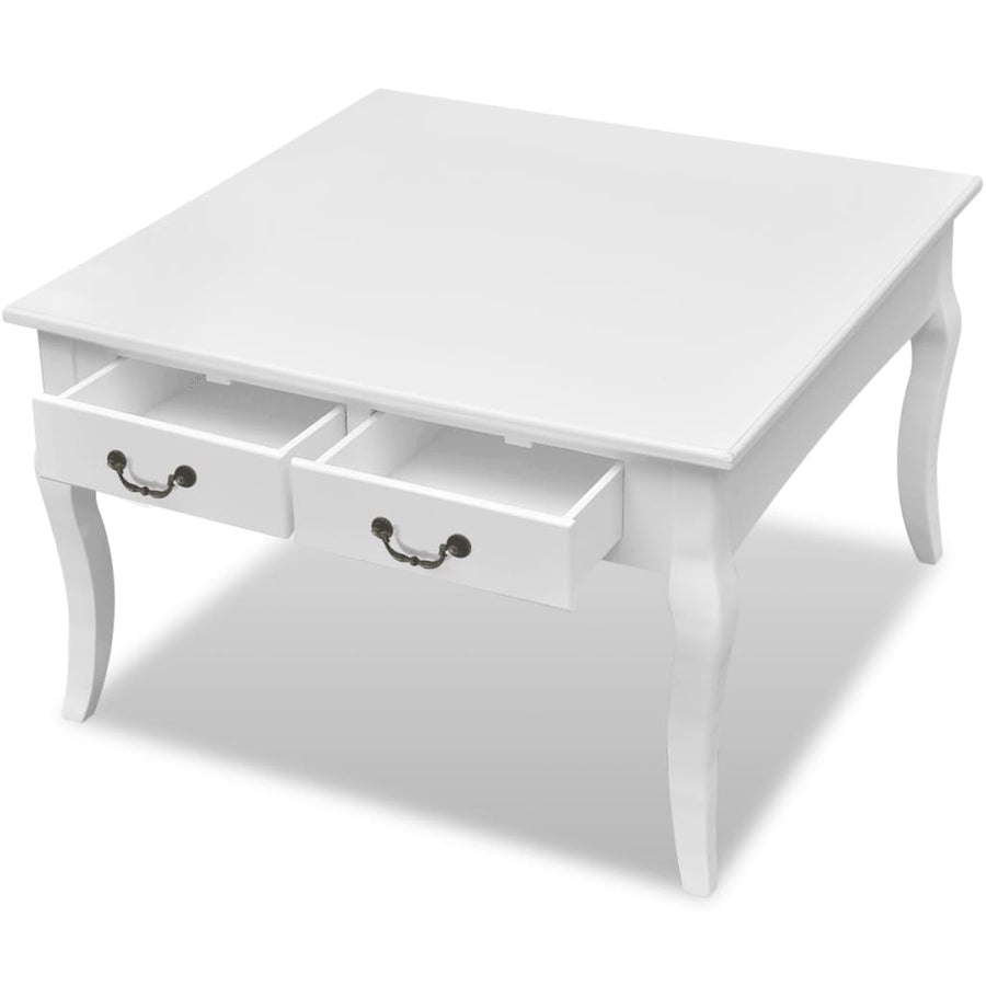 Salontafel Met 4 Lades Wit
