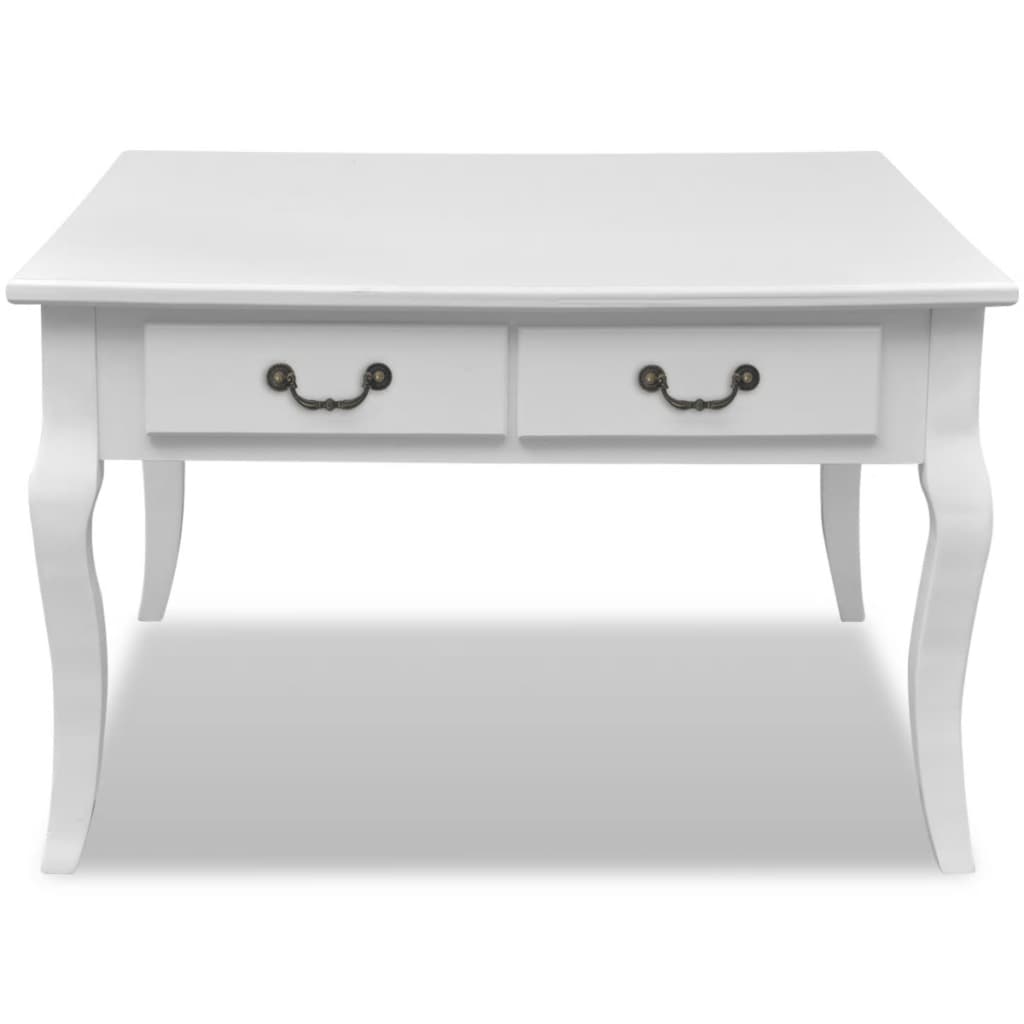 Salontafel Met 4 Lades Wit
