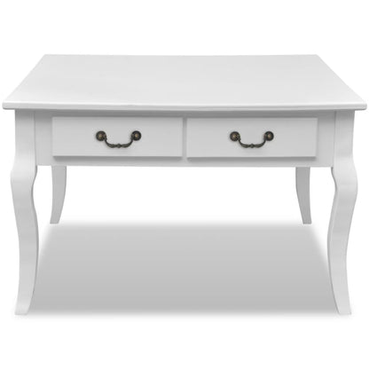 Salontafel Met 4 Lades Wit