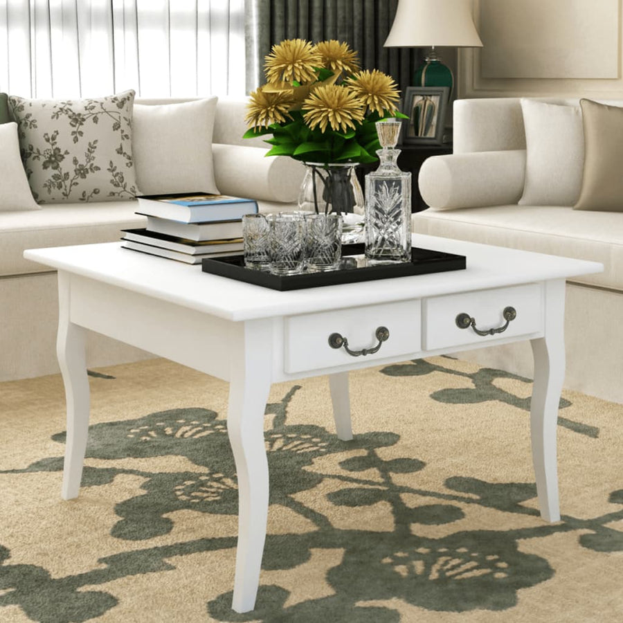 Salontafel Met 4 Lades Wit