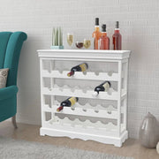 Wijnrek 70x22.5x70.5 cm wit MDF vurenhout