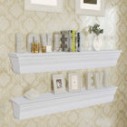 Wandplanken 2 stuks 61x9.5x9 cm wit MDF