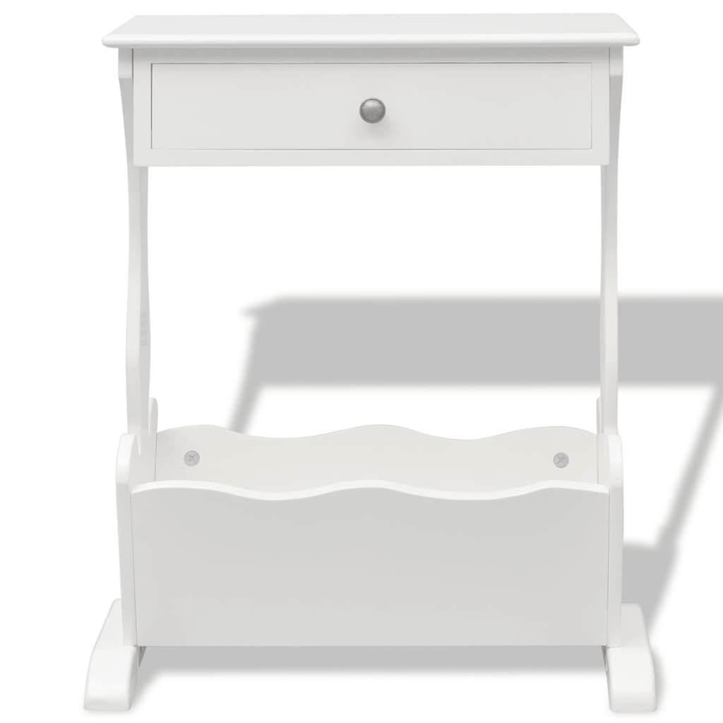 Tijdschriftenrek Melrose Wit