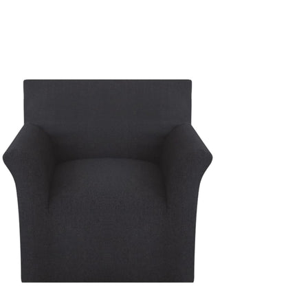 Bankhoes Stretch Zwart Katoen Jersey 1 Fauteuil