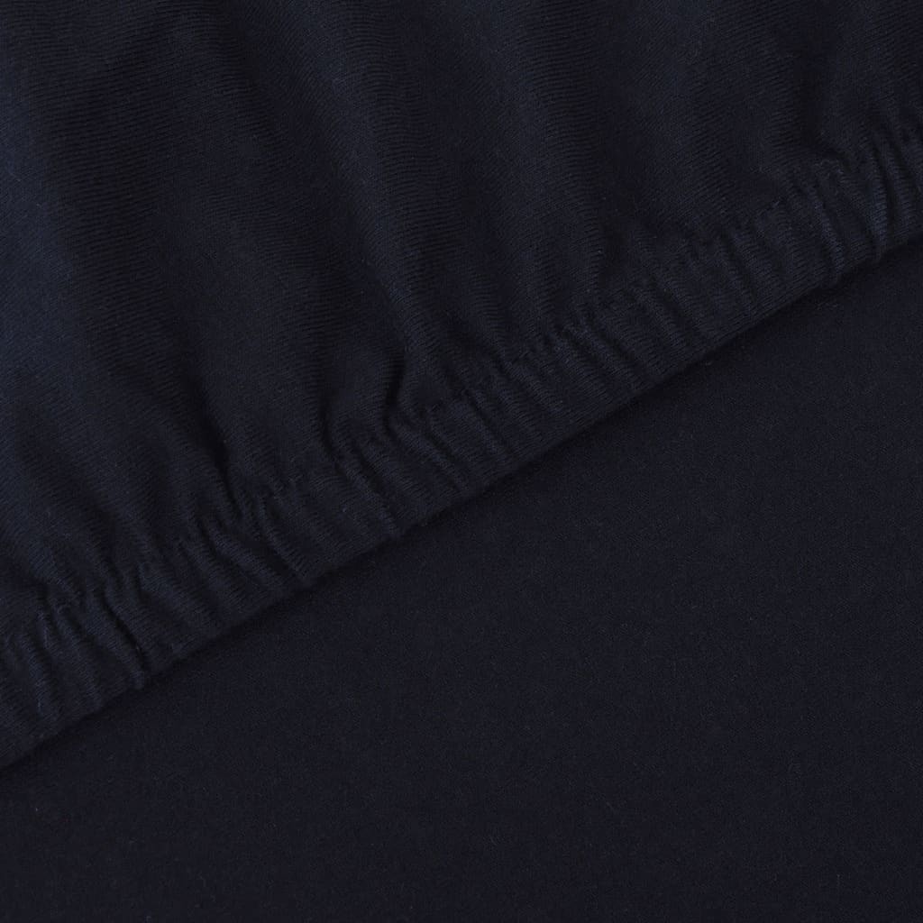 Bankhoes Stretch Zwart Katoen Jersey 1 Fauteuil