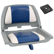 Bootstoelenset 2-delig inklapbaar blauw-wit