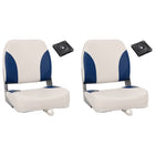 Boat Seat Set of 2 with 4 Foldable Cushions