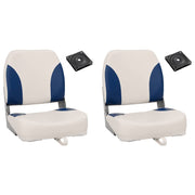 Bootstoel set 2 stuks inklapbaar blauw