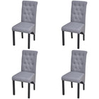 Eetkamerstoelen 4 stuks stof lichtgrijs 42x57x95 cm