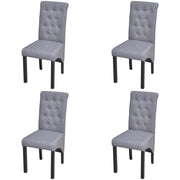 Eetkamerstoelen 4 stuks stof lichtgrijs 42x57x95 cm