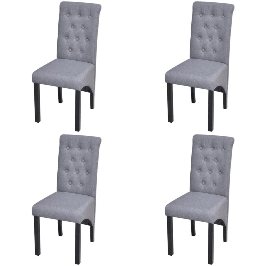 Eetkamerstoelen Stof 4 Lichtgrijs