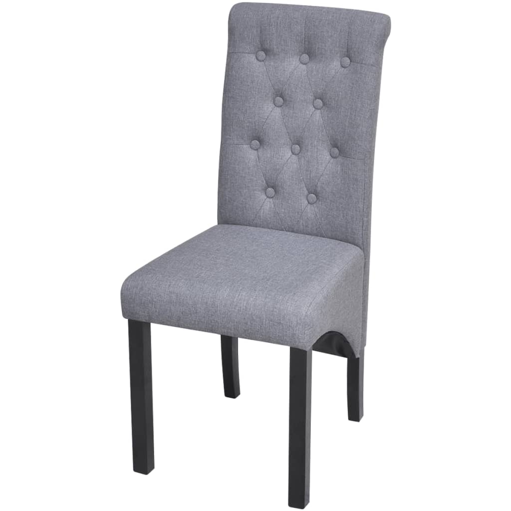 Eetkamerstoelen Stof 4 Lichtgrijs