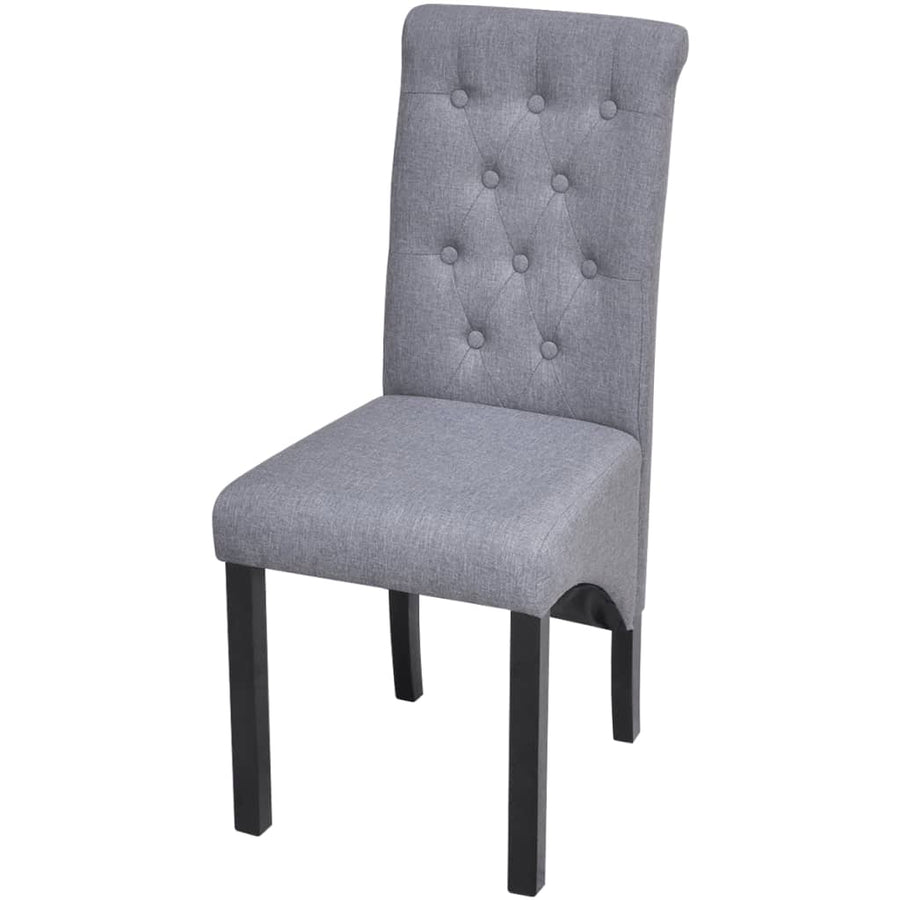 Eetkamerstoelen Stof 4 Lichtgrijs