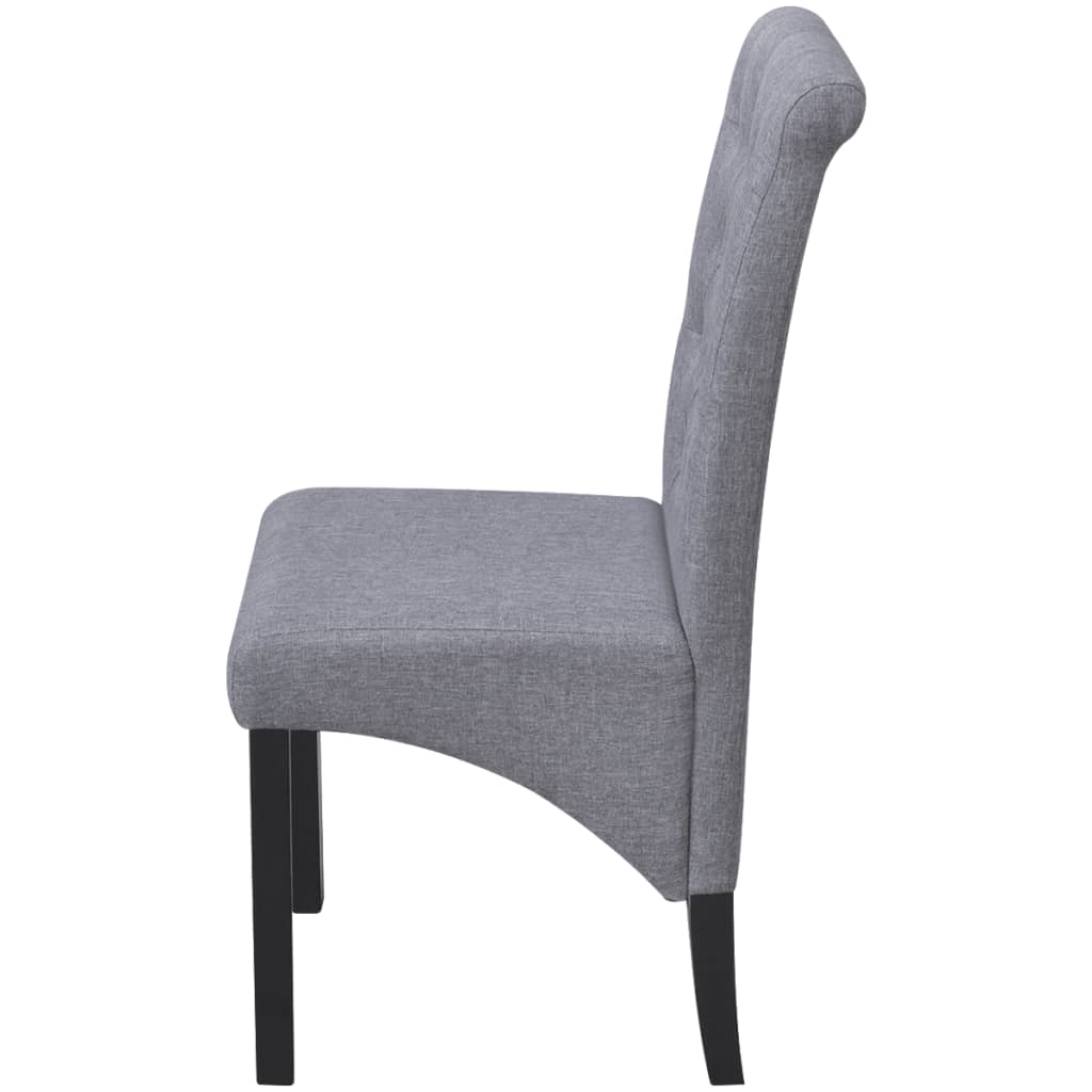 Eetkamerstoelen Stof 4 Lichtgrijs
