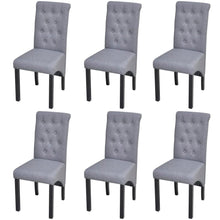 Eetkamerstoelen Stof 6 Lichtgrijs