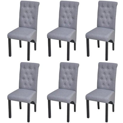 Eetkamerstoelen Stof 6 Lichtgrijs