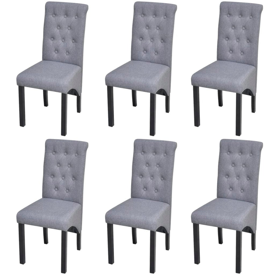 Eetkamerstoelen Stof 6 Lichtgrijs