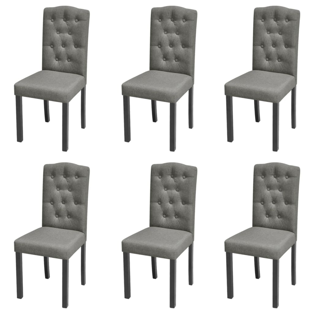 Eetkamerstoelen Stof 6 Grijs