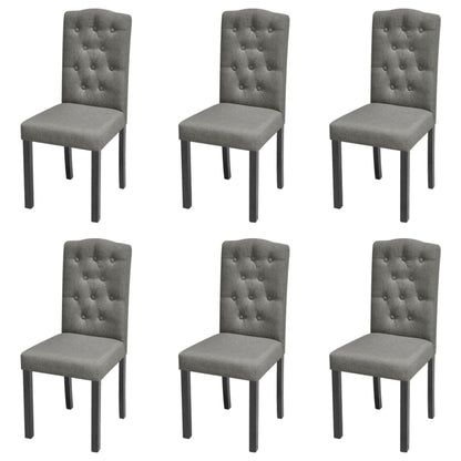 Eetkamerstoelen Stof 6 Grijs