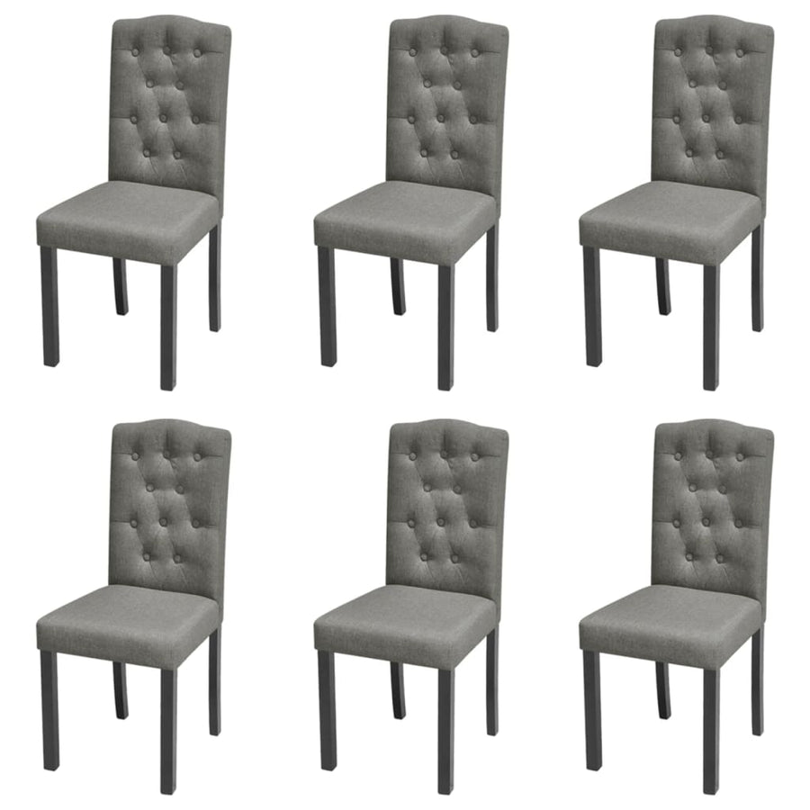 Eetkamerstoelen Stof 6 Grijs
