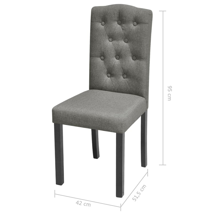Eetkamerstoelen Stof 6 Grijs