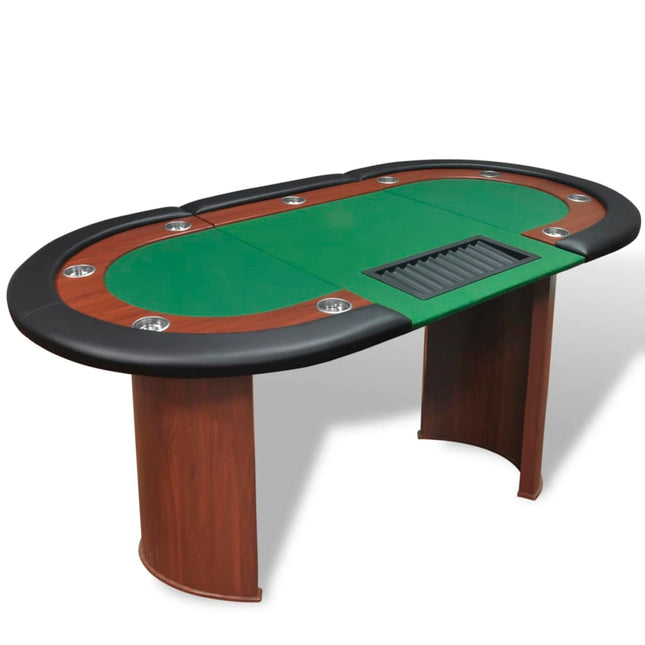 Pokertafel Voor 0 Personen Met Dealervak En Fichebak Groen