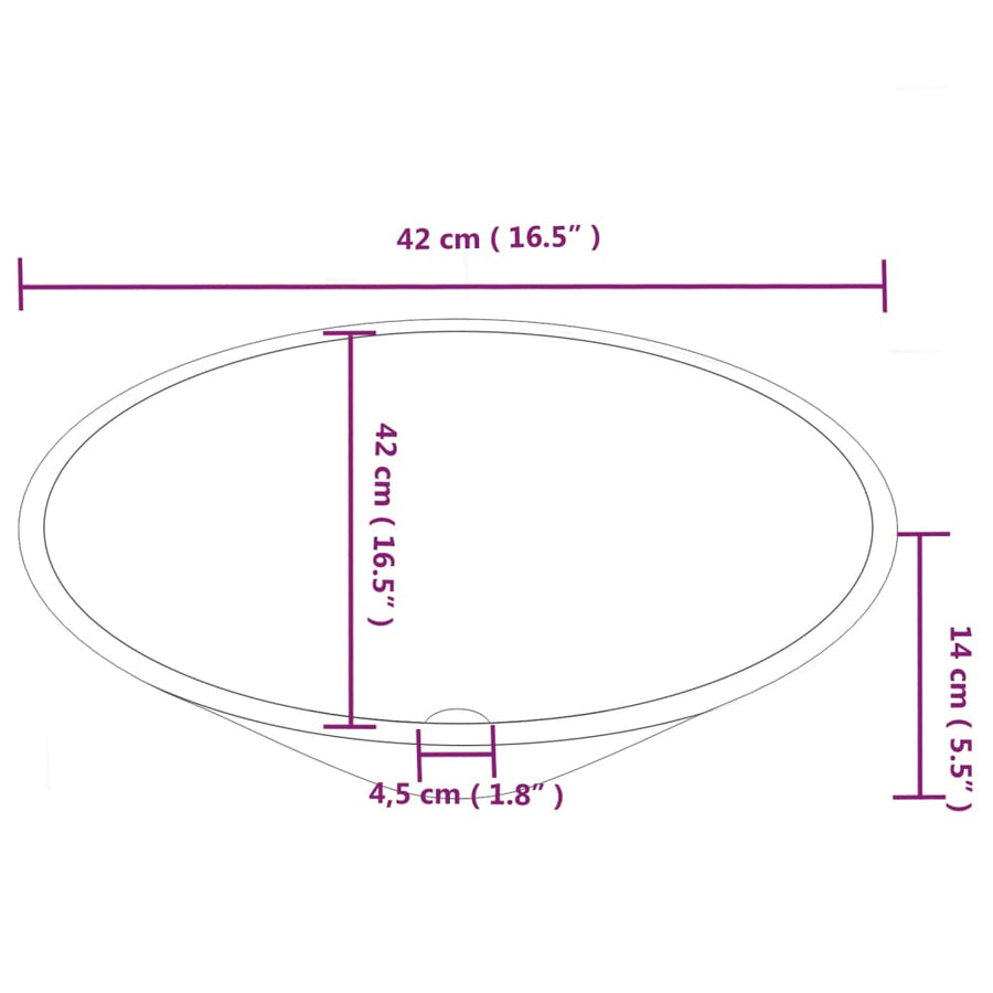 Wasbakken 2 St 42X42X14 Cm Keramiek Wit