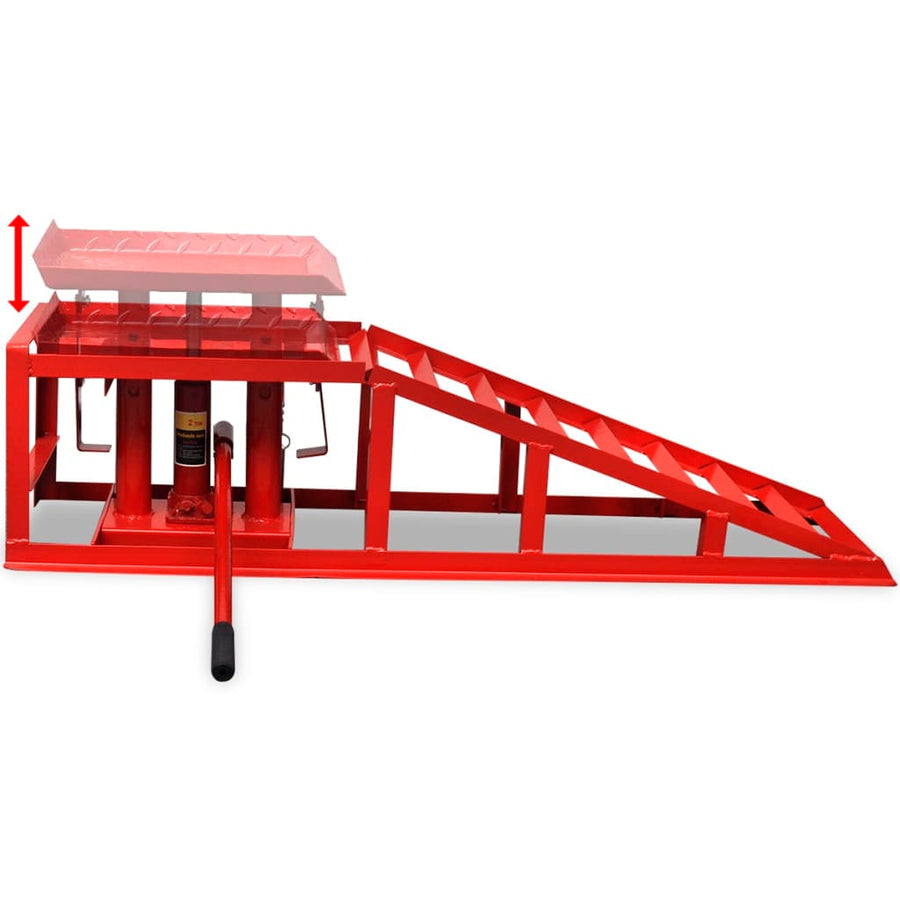 Autoreparatie Oprijplaten 2 St Staal Rood