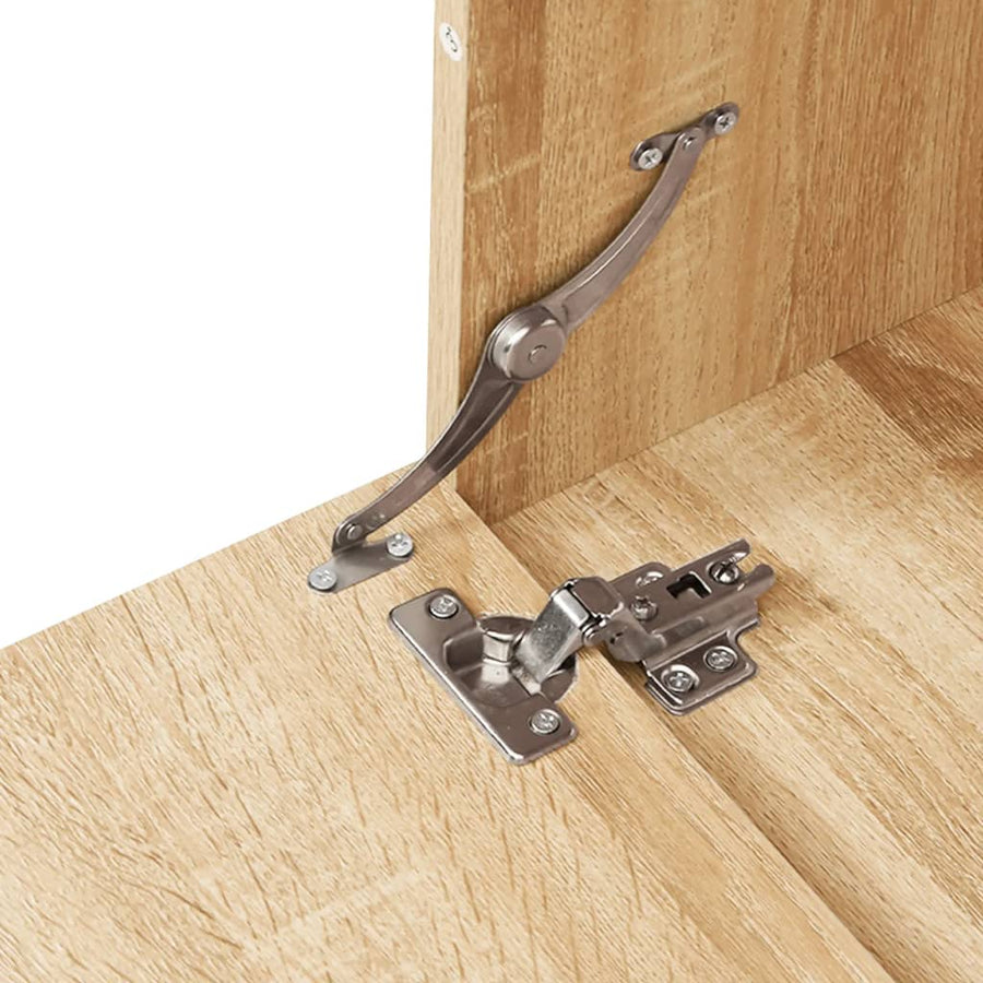 6-Delige Badkamermeubelset Bewerkt Hout Kleurig Eiken