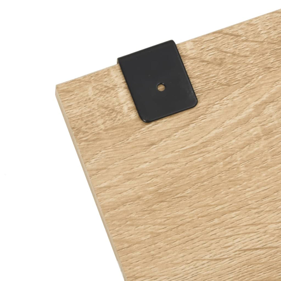 6-Delige Badkamermeubelset Bewerkt Hout Kleurig Eiken