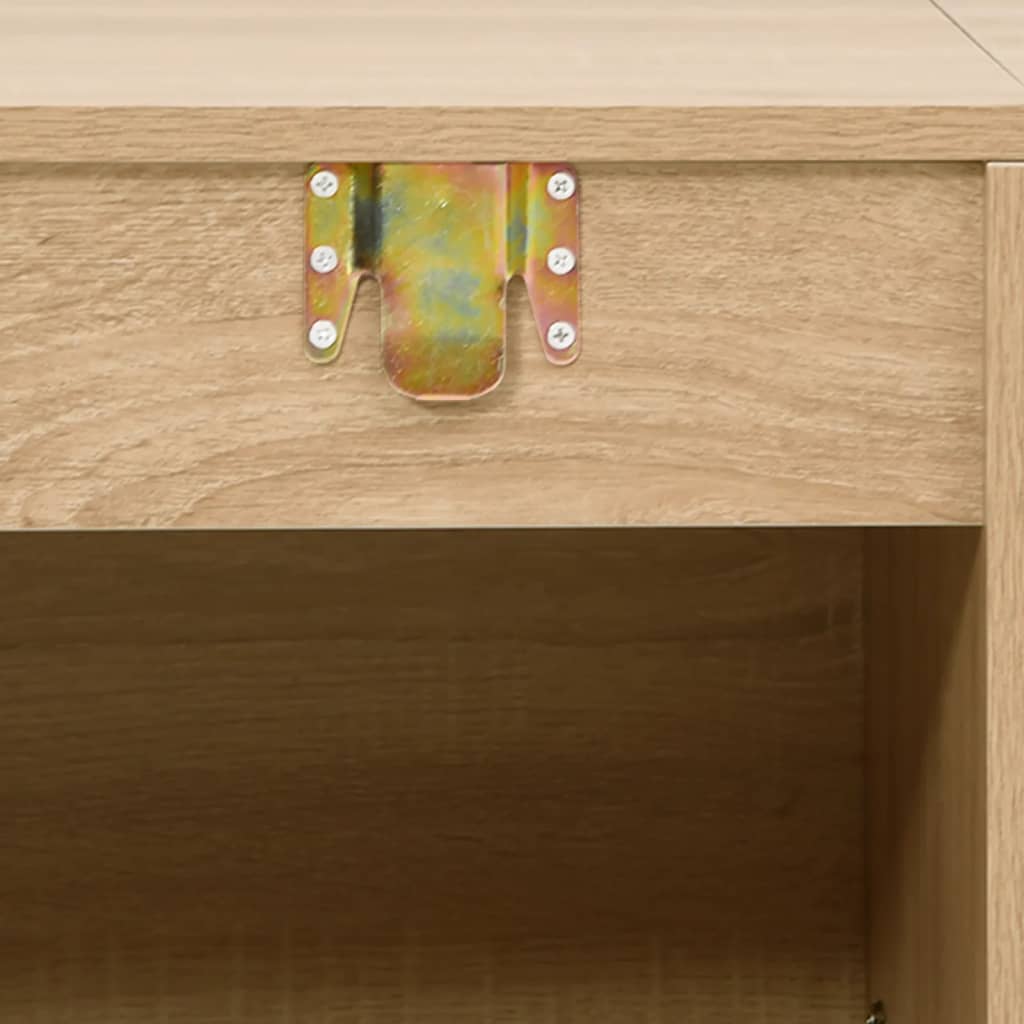 6-Delige Badkamermeubelset Bewerkt Hout Kleurig Eiken