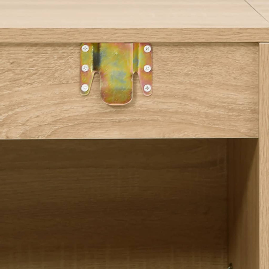 6-Delige Badkamermeubelset Bewerkt Hout Kleurig Eiken