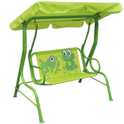 Kinderschommelstoel groen 115x75x110 cm